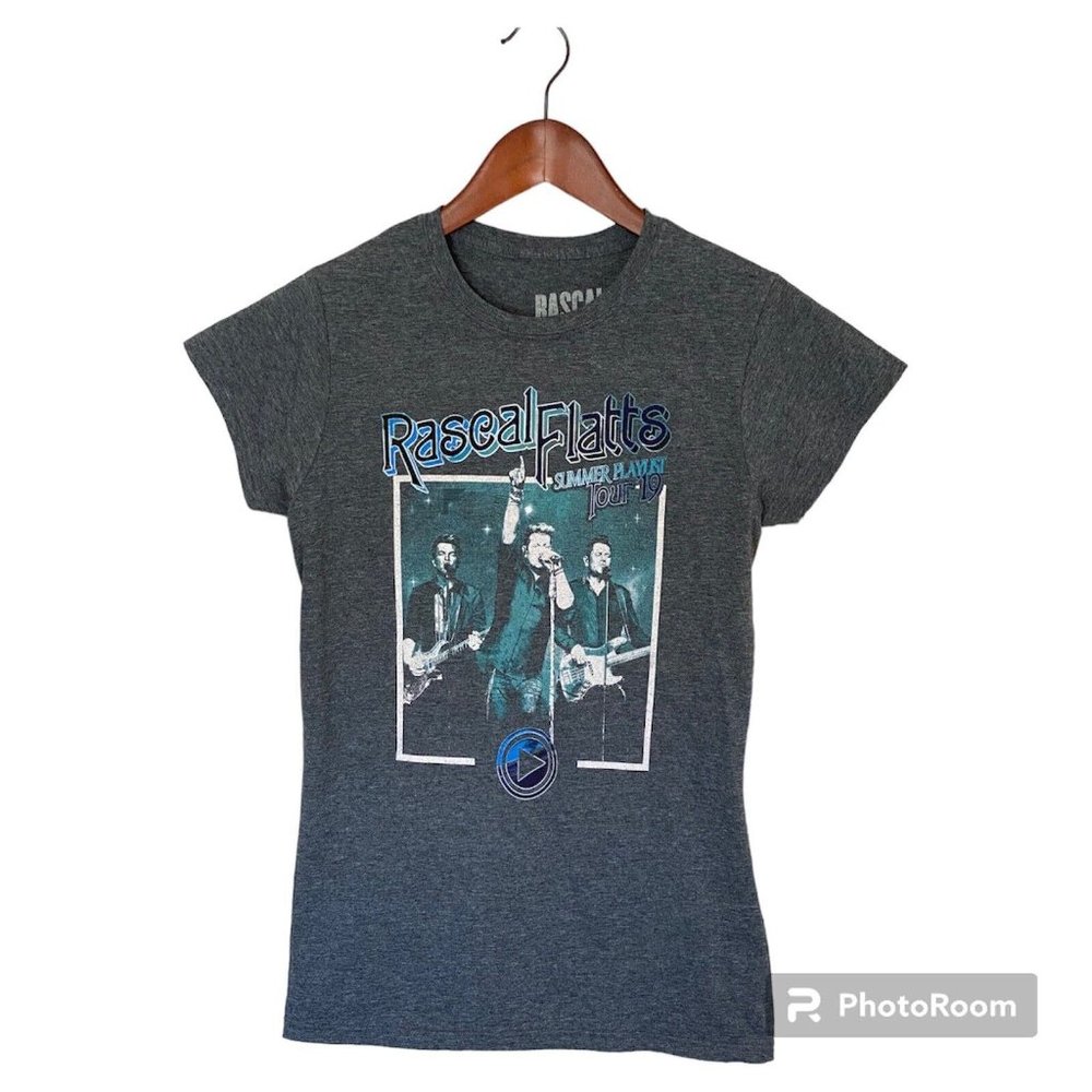 Rascal Flatts Gray T Shirt Women's Junior's Size M New NWOT Band Music Tour